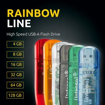 USB stick INTENSO Rainbow Line Red 128 GB