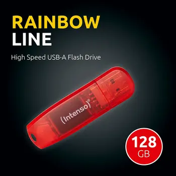 USB stick INTENSO Rainbow Line Red 128 GB