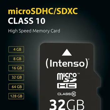 Micro SD Memory Card with Adaptor INTENSO 3413491 128 GB