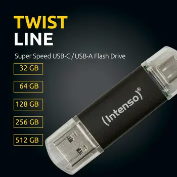 USB stick INTENSO 3539492 Anthracite 256 GB (2 Units)