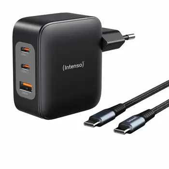 Wall Charger INTENSO GaN W100ACC Black 100 W