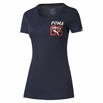 Women’s Short Sleeve T-Shirt Puma Style Athl Tee Dark blue