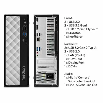 Desktop PC Medion 10025295 Intel Core i7-12650H 16 GB RAM 32 GB RAM 1 TB 1 TB SSD