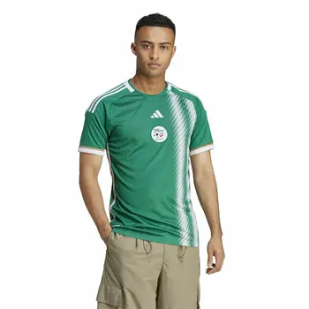 Men's Short-sleeved Football Shirt Adidas Algeria 22/23 Green