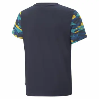 Child's Short Sleeve T-Shirt Puma Essentials+ Camouflage Kids Black