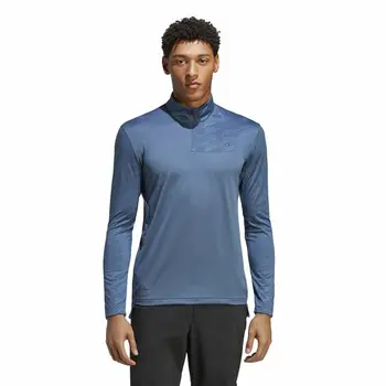 Men’s Long Sleeve T-Shirt Adidas Multi Half Zip Ls Blue