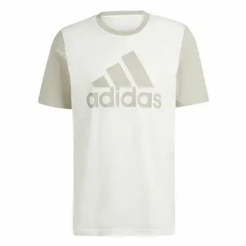 Men’s Short Sleeve T-Shirt Adidas Big Logo Single Beige