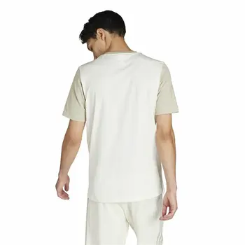 Men’s Short Sleeve T-Shirt Adidas Big Logo Single Beige