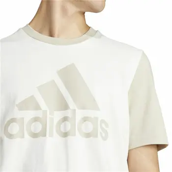 Men’s Short Sleeve T-Shirt Adidas Big Logo Single Beige