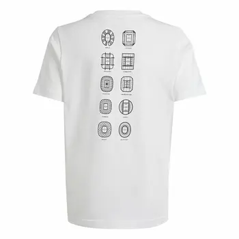 Short Sleeve T-Shirt Adidas EURO 24 White