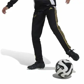 Long Sports Trousers Adidas Messi Infantil Black
