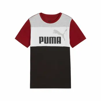 Child's Short Sleeve T-Shirt Puma Ess Block