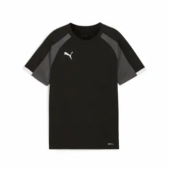 Children's Short Sleeved Football Shirt Puma Individualliga Black