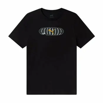 Men’s Short Sleeve T-Shirt Puma Ess+ Graphic Black