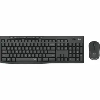 Keyboard and Wireless Mouse Logitech 920-009798 Black Spanish Qwerty QWERTY
