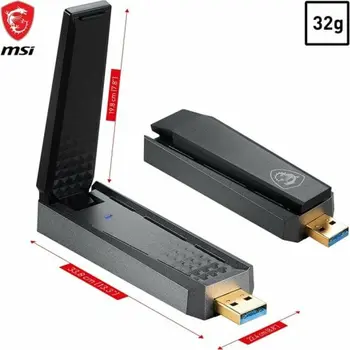 USB Adaptor MSI AX1800 Black