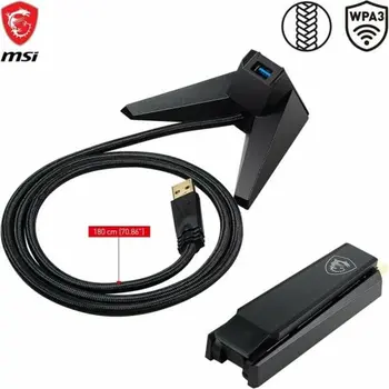 USB Adaptor MSI AX1800 Black