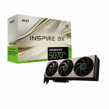 Graphics card MSI GEFORCE RTX 5070 TI 16G INSPIRE 3X OC nvidia geforce rtx 5070 ti 16 GB GDDR6X GDDR7