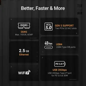 Motherboard Asus TUF GAMING X870-PLUS WIFI AMD AM5 AMD