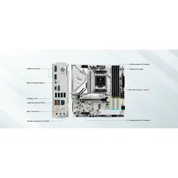 Motherboard ASRock B850M Steel Legend WiFi Intel Wi-Fi 6 AMD AM5 AMD B850