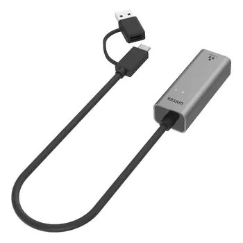 USB-C to Ethernet Adapter Unitek U1313C Grey 30 cm