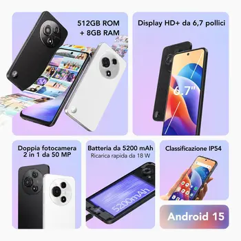 Smartphone TCL T517H-2CLCA112 6,67" MediaTek Helio G81 8 GB RAM 512 GB White