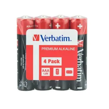 LR03 Alkaline Batteries Verbatim Premium 1,5 V AAA 4 Pieces (20 Units)