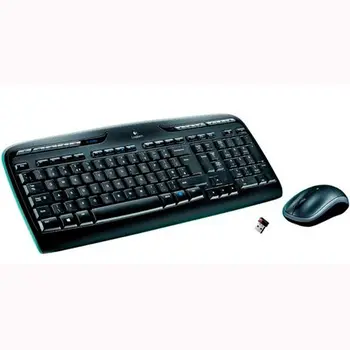 Keyboard and Mouse Logitech MK330 Black Spanish Qwerty (4 Units)