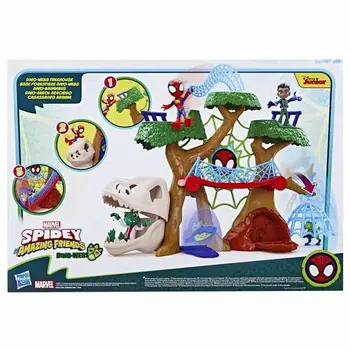 Playset Hasbro Base forestal con Dino-Webs de Spidey