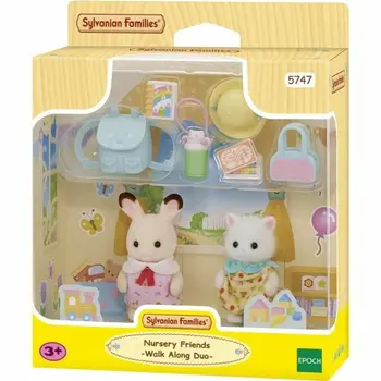 Playset Sylvanian Families The Baby Duo on a Walk 2 Pieces 9 Pieces