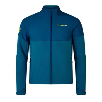 Men's Sports Jacket Endura Singletrack Fz Thermal Blue Cycling