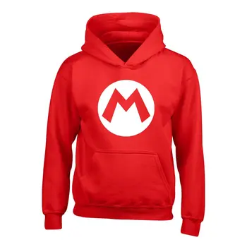 Unisex Hoodie Super Mario Badge Red