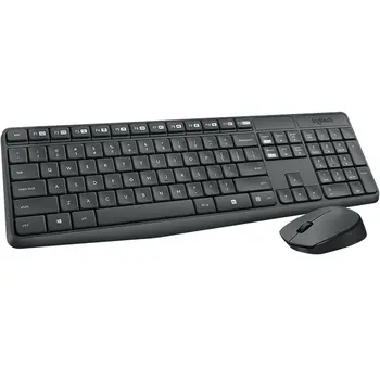 Keyboard and Wireless Mouse Logitech 920-007917 Grey