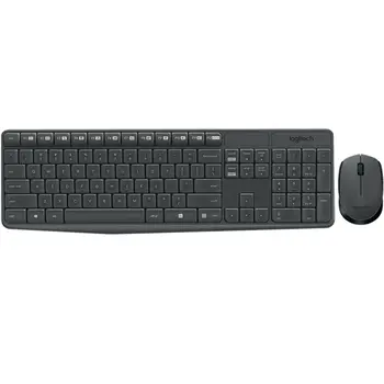 Keyboard and Wireless Mouse Logitech 920-007917 Grey
