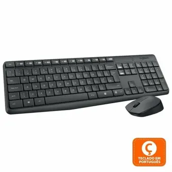 Keyboard and Wireless Mouse Logitech 920-007917 Grey