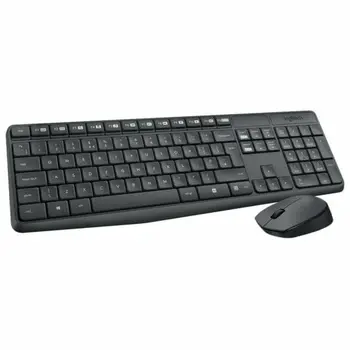 Keyboard and Wireless Mouse Logitech 920-007917 Grey