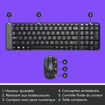 Keyboard Logitech 920-008318 Black Spanish Qwerty