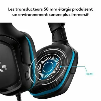 Gaming Headset with Microphone Logitech 981-000770 Blue Black