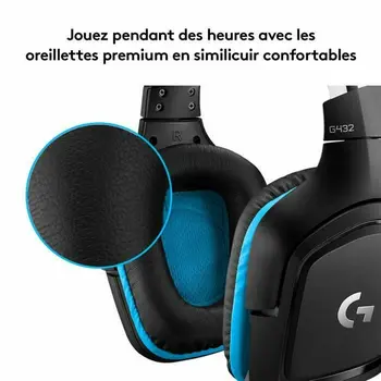Gaming Headset with Microphone Logitech 981-000770 Blue Black