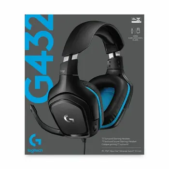Gaming Headset with Microphone Logitech 981-000770 Blue Black