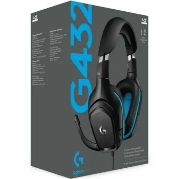 Gaming Headset with Microphone Logitech 981-000770 Blue Black