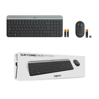 Keyboard and Mouse Logitech MK470 Grey Graphite Qwerty US