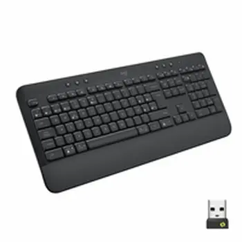 Wireless Keyboard Logitech Black Spanish Qwerty