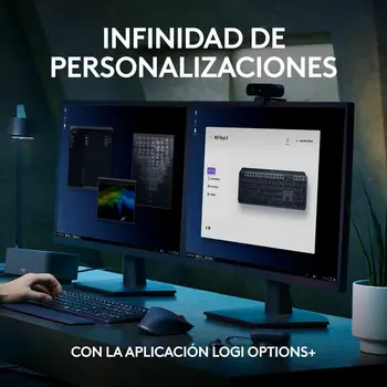 Wireless Keyboard Logitech MX Keys S Spanish Qwerty Graphite Steel