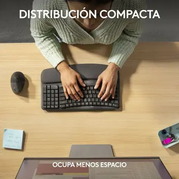 Keyboard and Mouse Logitech Graphite Steel Spanish Qwerty