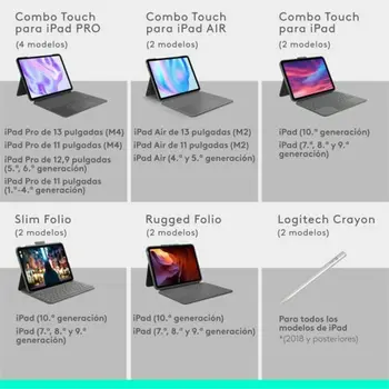 Tablet cover Logitech 920-012614 Grey Spanish Qwerty