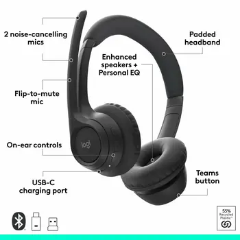 Wireless Headphones Logitech Black