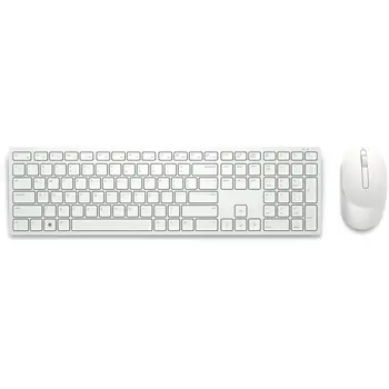 Keyboard and Wireless Mouse Dell KM5221W-WH White Qwerty US