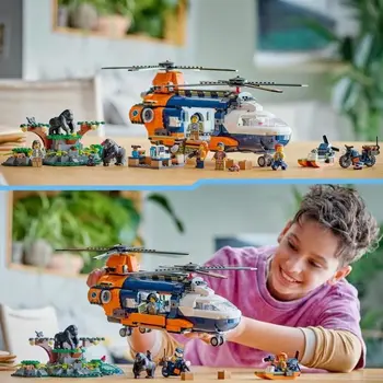 Construction set Lego 60437 Jungle Explorer Helicopter Base Camp Multicolour