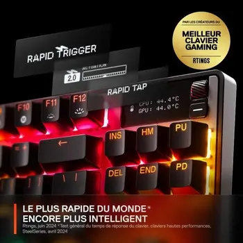 Bluetooth Keyboard SteelSeries apex pro tkl wl gen 3 Black Azerty French